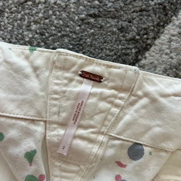 Free People Belted Painter Print Baggy Pants - Picture 6 of 7